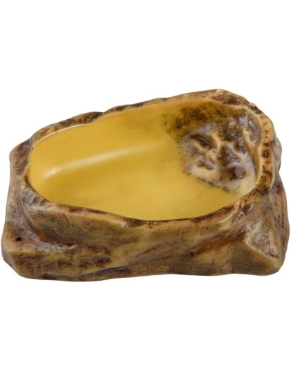 Exo-Terra Granite Rock Reptile Water Dish - Medium - 5"L x 3.75"W x 1.5"H