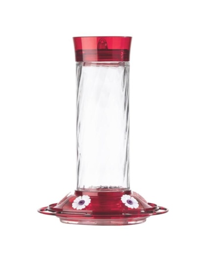 More Birds Diamiond Glass Hummingbird Feeder - 30 oz capacity