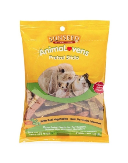 Sunseed AnimaLovens Pretzel Sticks for Small Animals - 4 oz
