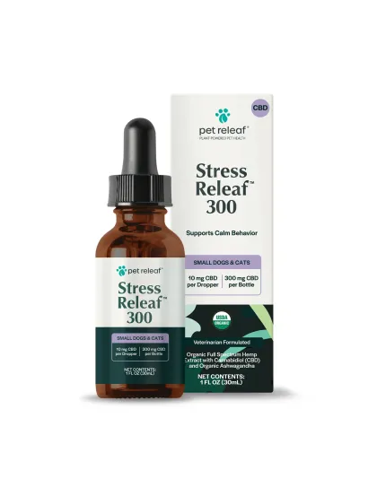 Pet Releaf Stress Organic Hemp Oil Cbd 300Mg