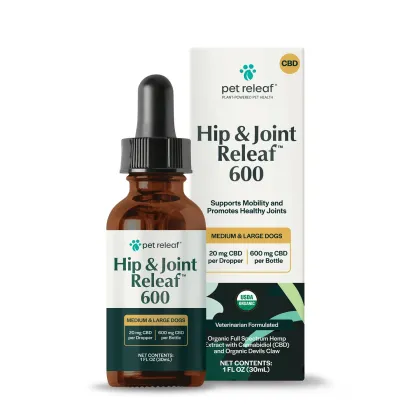 Pet Releaf Hip &amp; Joint Organic Hemp Oil Cbd 600Mg