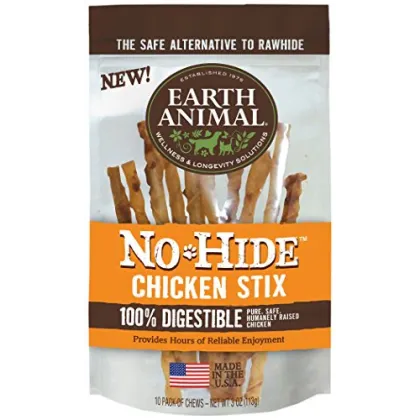 Earth Animal No Hide Chicken Stix Dog Treats; 10 Pack