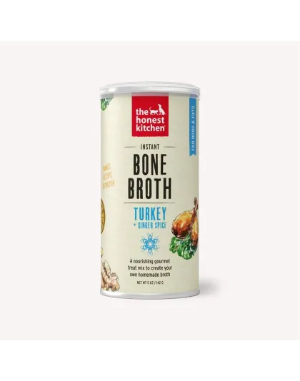 Honest Kitchen Dog And Cat Instant Bone Broth Turkey 3.6oz.