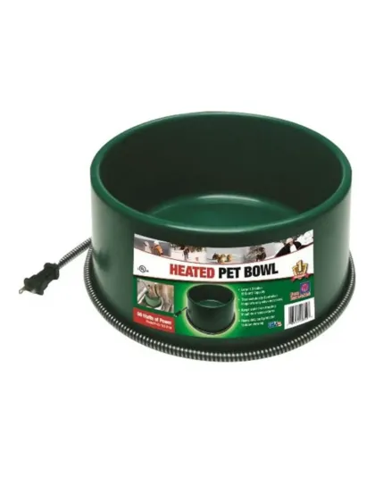Plastic Heated Pet Bowl Round Green 1.5 Gal-60 Watt